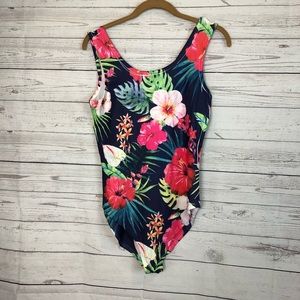 Gaze Floral Large Body Suit Top